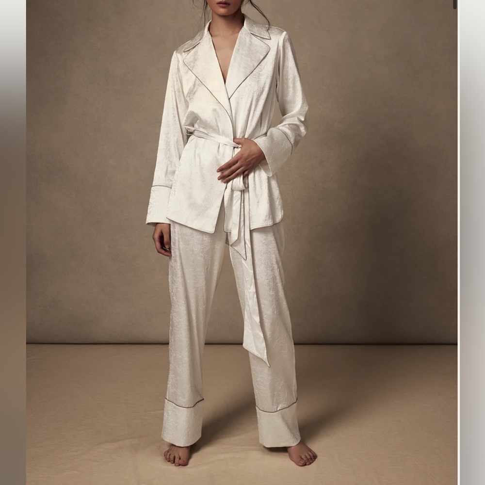 Danielle Frankel Lounge NEW Pajama Set Bridal White